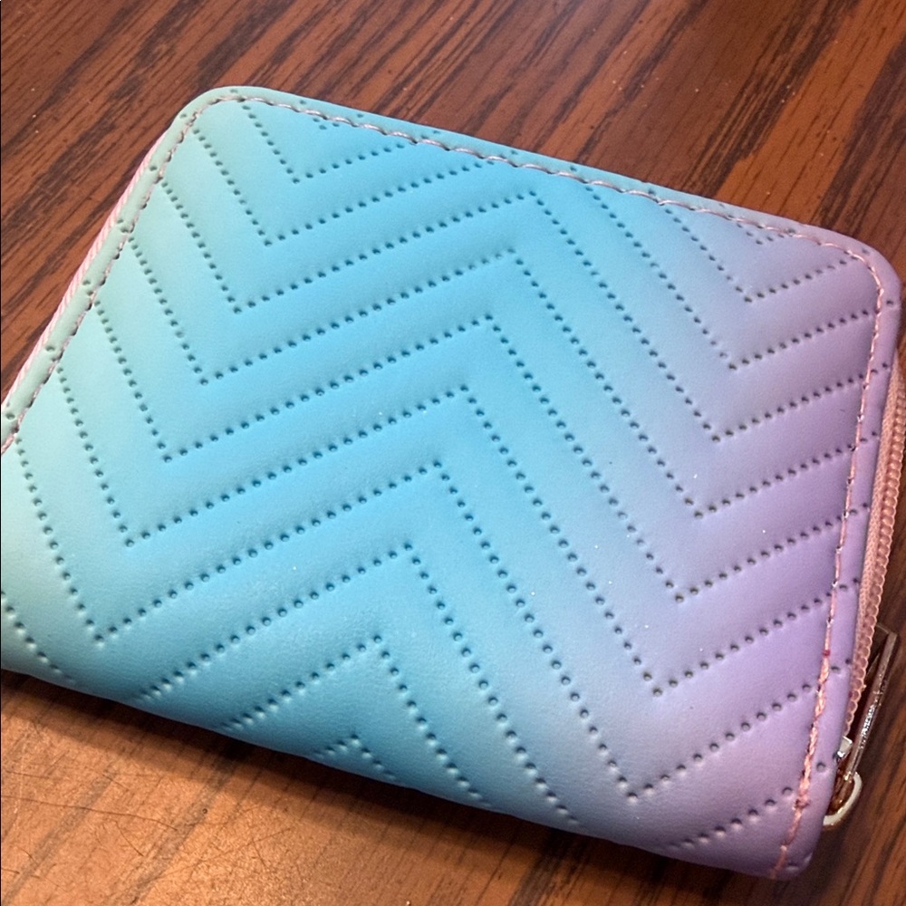 Blue and Purple Ombré Quilted Girls Wallet NWT